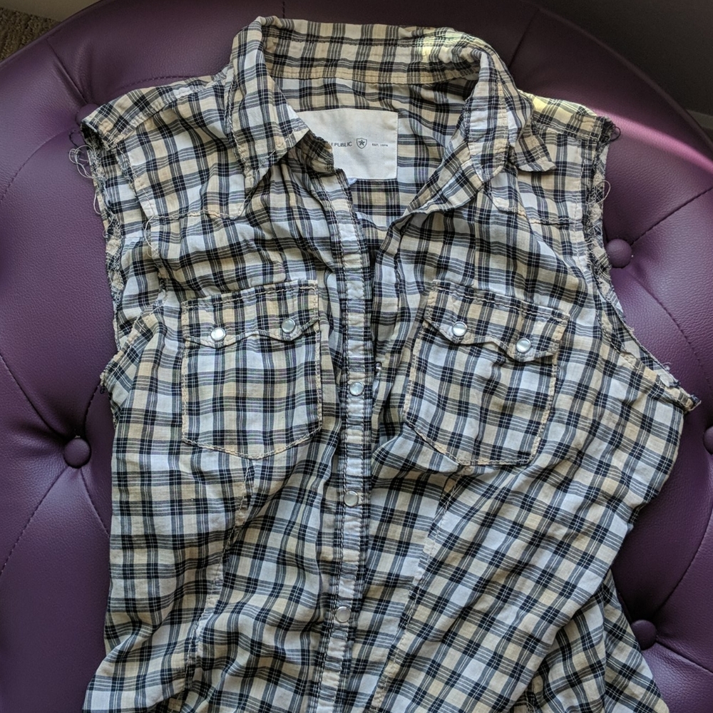 Light plaid vest